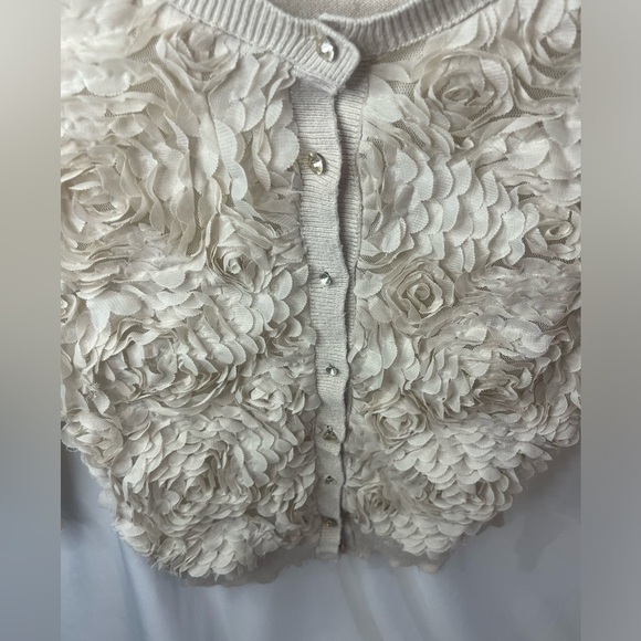 New York & Company Rose Petals Cardigan/ Sweater Sz XS Button Up L. Sleeve - Picture 5 of 7